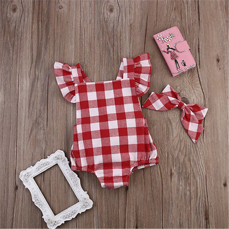 Комбинезон в клетку для новорожденных 0 18 месяцев|plaid romper|newborn baby girl jumpsuitsbaby romper
