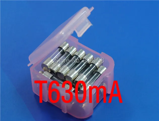 (20 шт./лот) T630mA 250В 5х20 мм медленный предохранитель для выдувного стекла одобренный