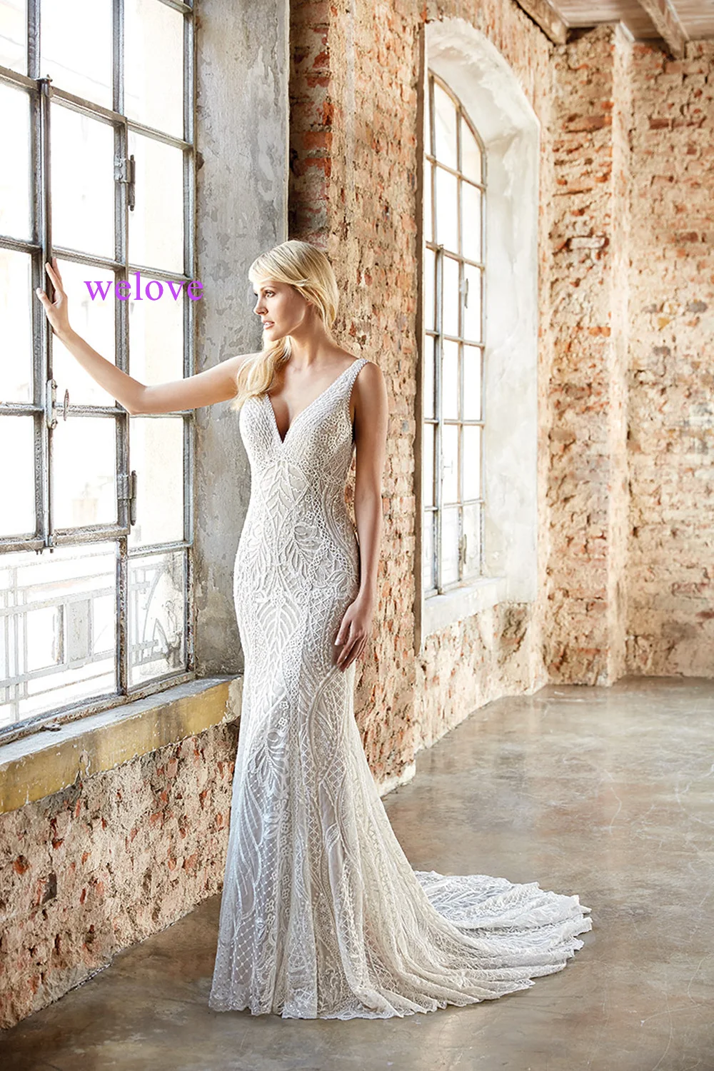 След De Noiva Новое поступление Сексуальная спинки кружева пляж свадебное Dresses2019Mermaid кружевная Апликация Свадебные платья Boho халат de mariée