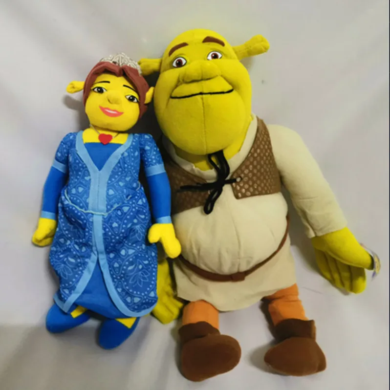 Shrek and Fiona 40 см Шрек и Фиона плюшевая кукла мягкая игрушка для детей Рождественский подарок подарки на день рождения для детей подарок на Хэллоуин - Цвет: Shrek and Fiona