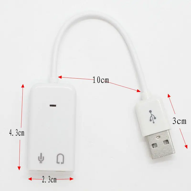 USB Звуковой адаптер 7 1 каналов Type-A Srereo выходной разъем моно микрофон-входной для