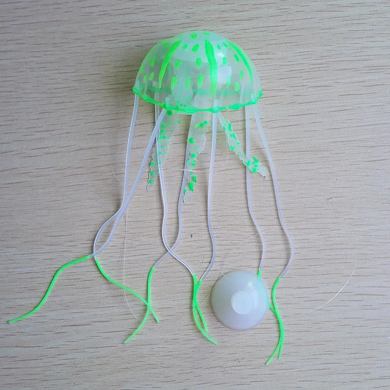 Glowing Effect Artificial Jellyfish Fish Tank Aquarium Decoration Mini Submarine Ornament 1PCS images - 6