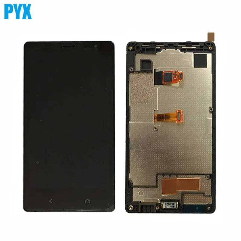 ЖК дисплей с сенсорным дигитайзером в сборе для Nokia lumia X2 черной рамкой Бесплатная