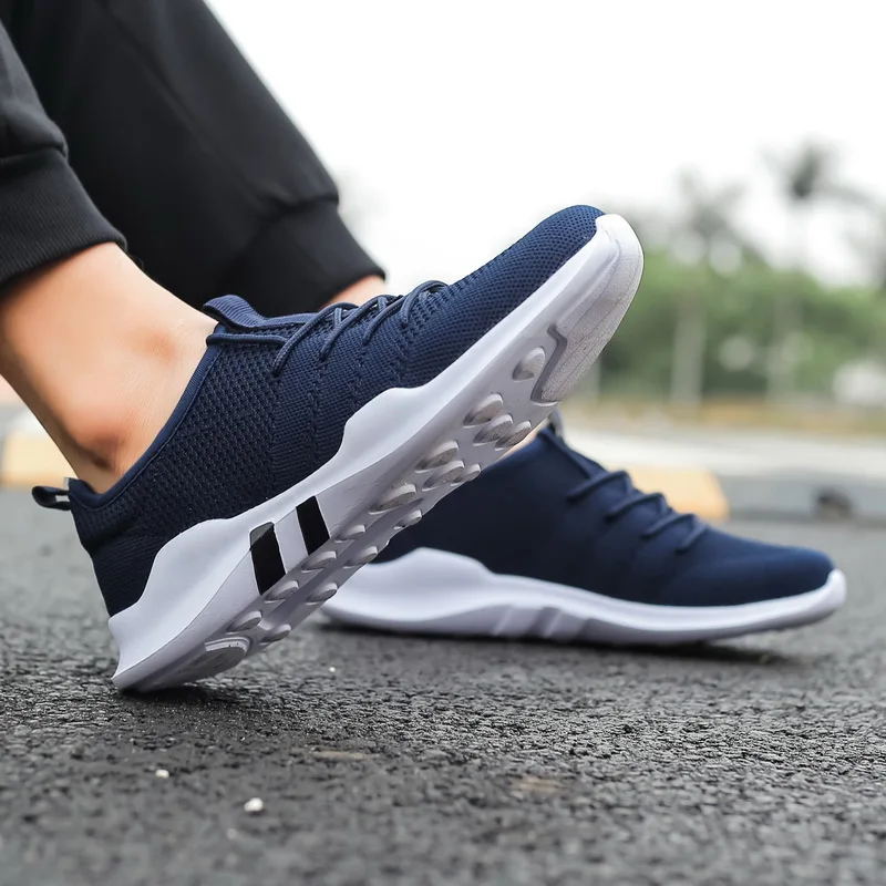 Summer Fashion Mens Casual Shoes Lace-Up Breathable Sneakers Trainers Light shoes male Big size Zapatillas Hombre | Обувь