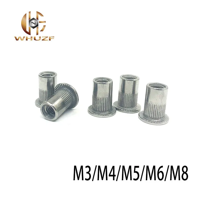25PCS M3 M4 M5 M6 M8 mix 304 stainless Steel Rivets T Hollow Rivet Set hreaded Metal Plate Tube Fastener Tool | Обустройство дома