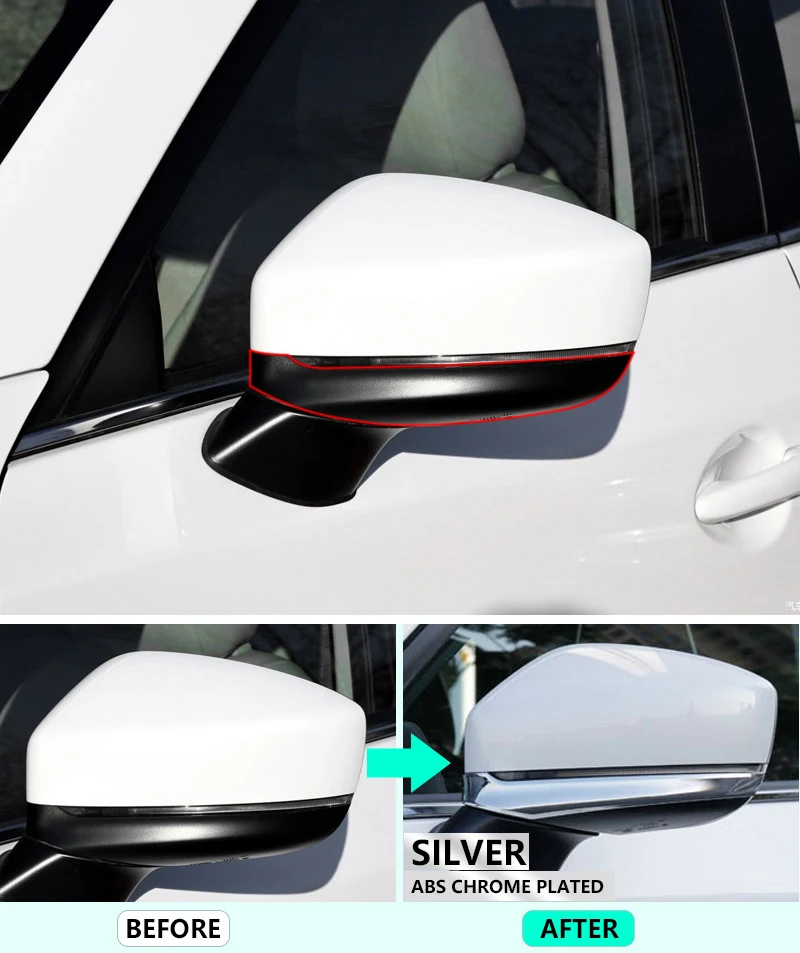 Для Mazda CX 3 роскошный Chrome зеркало заднего вида литые накладки для зеркала CX3