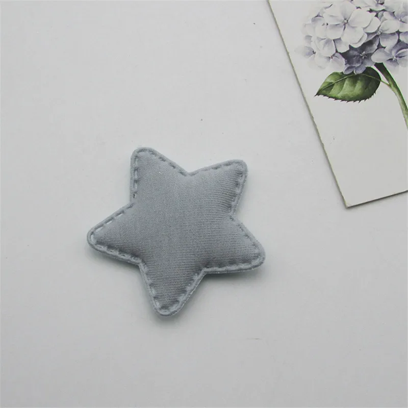 30pcs/lot 4.8cm Star Padded Appliques for Children Headwear Hair clip Accessories and Garment Accessories