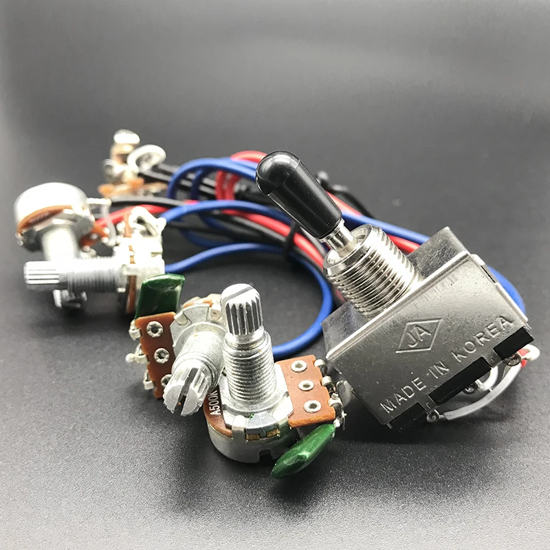 Электрогитары ra предварительно смонтированный монтажный жгут 2v2t 3 way тумблер