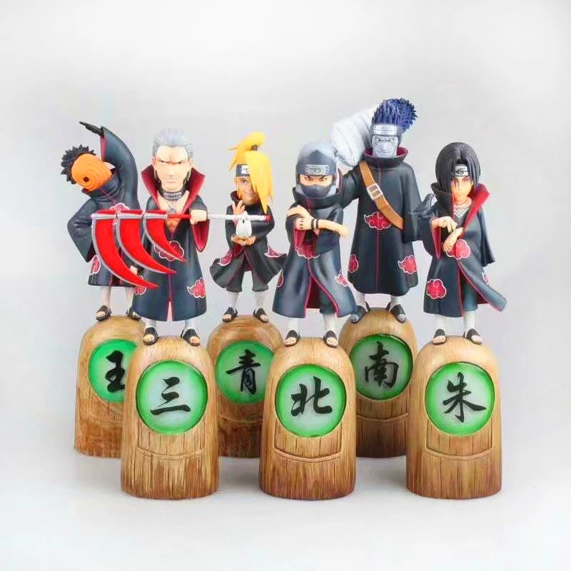 Naruto Shippuden Kakuzu Hidan Uchiha Itachi Hoshigaki Kisame Deidara Tobi Akatsuki экшн фигурка Коллекционная модель