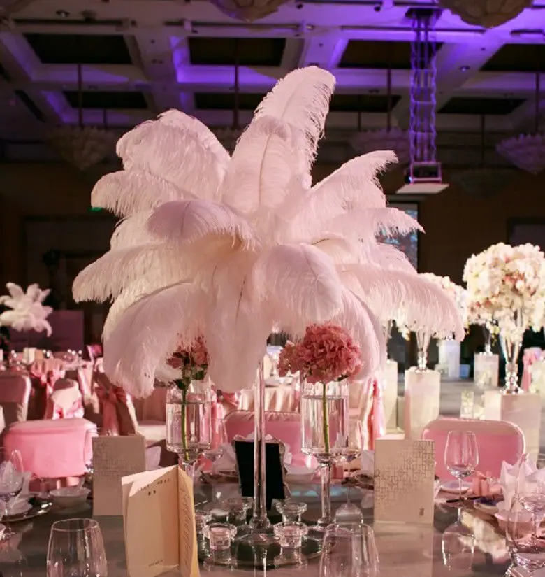 Бесплатная доставка! 10 шт много натуральных белых страусиных перьев 40-45 см/16 &quot-18