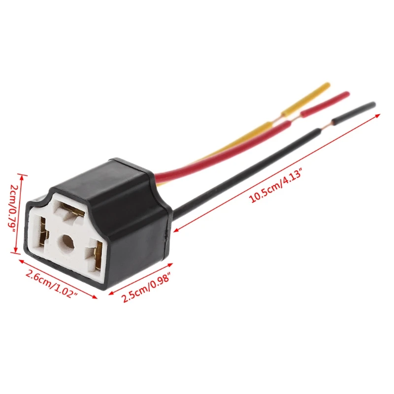

H4 9003 Car Truck Female Ceramic Headlight Extension Light Socket Adapter 12V Automobiles Lights Base