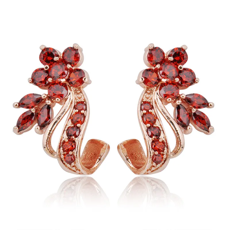 Красные красные/фиолетовые ювелирные изделия розовое золото разноцветные