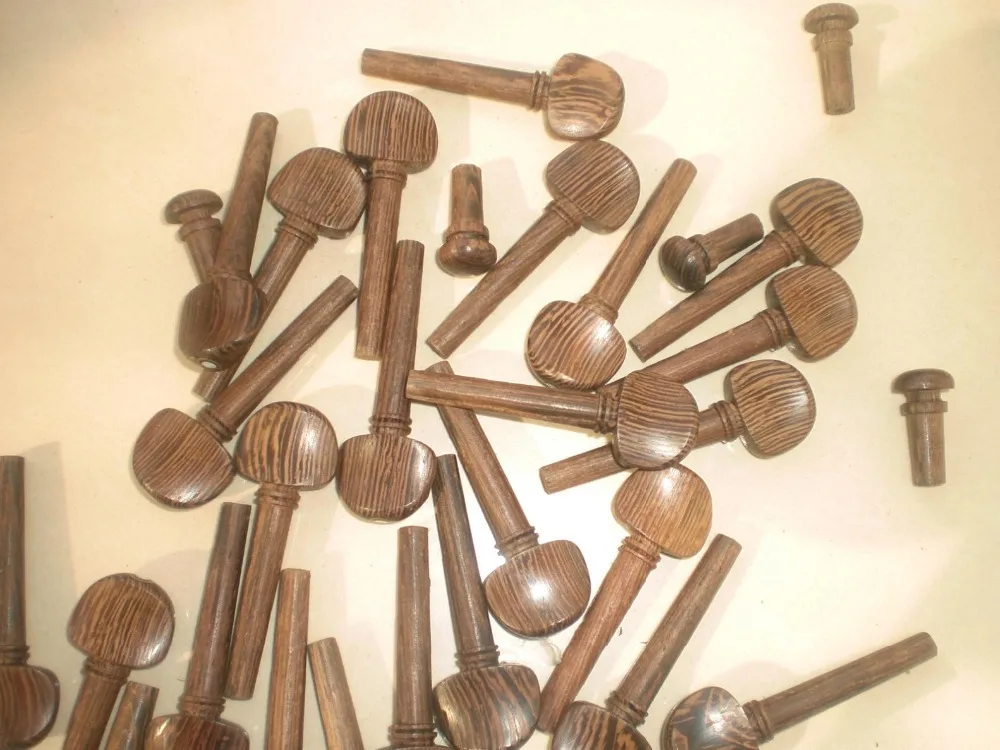4 Sets Wenge wood Violin Pegs 4/4 inlcuding 16 pcs pegs &amp end pin all | Спорт и развлечения