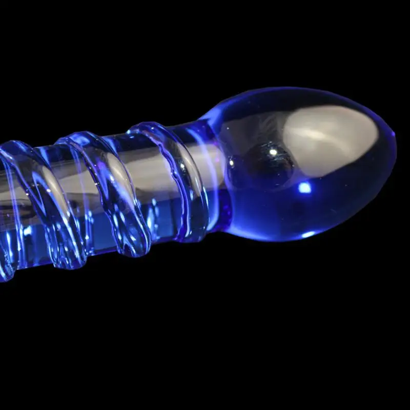 Силиконовый фаллоимитатор с кристаллами пирекса для стимуляции точки G и клитора