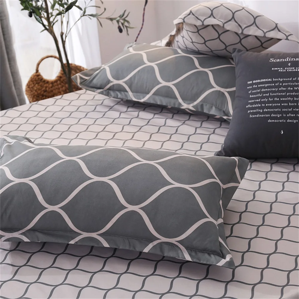 EHOMEBUY Современный Модный мягкий комплект постельного белья розовый в клетку три