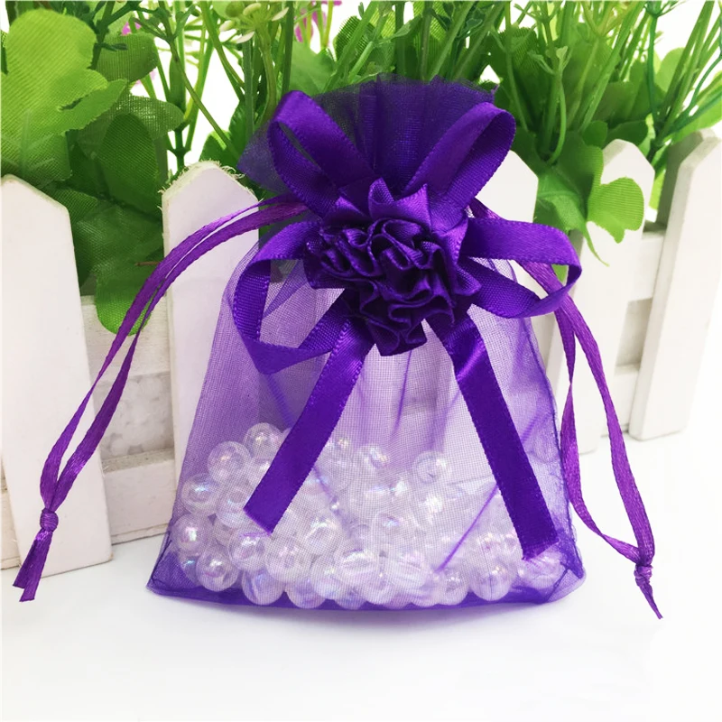 50 шт. маленькие сумки из органзы 9 х12 см|jewelry pouch|packaging jewelryjewelry packaging pouche |