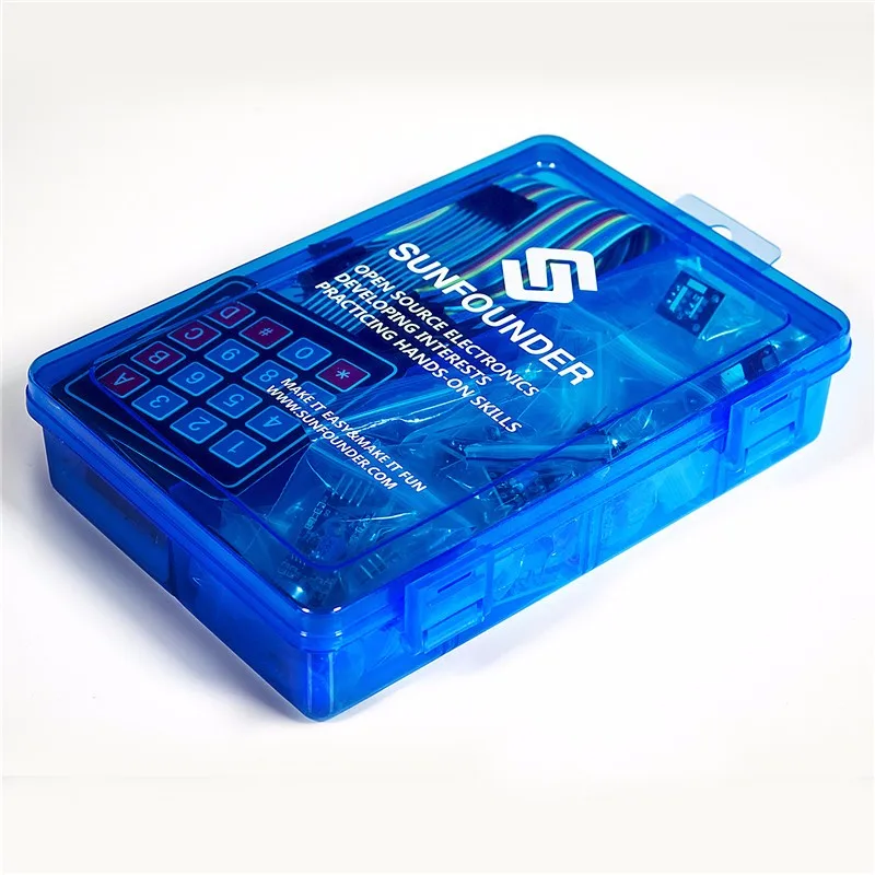 Комплект датчиков Sunfounder V1.0 для Arduino 37 модулей R3 Mega2560 Mega328 Nano (плата UNO в комплект не