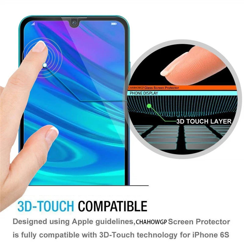 Закаленное стекло 9H с полным покрытием для Huawei P Smart 2019 Φ Защита экрана HUAWEI 2018 Psmart