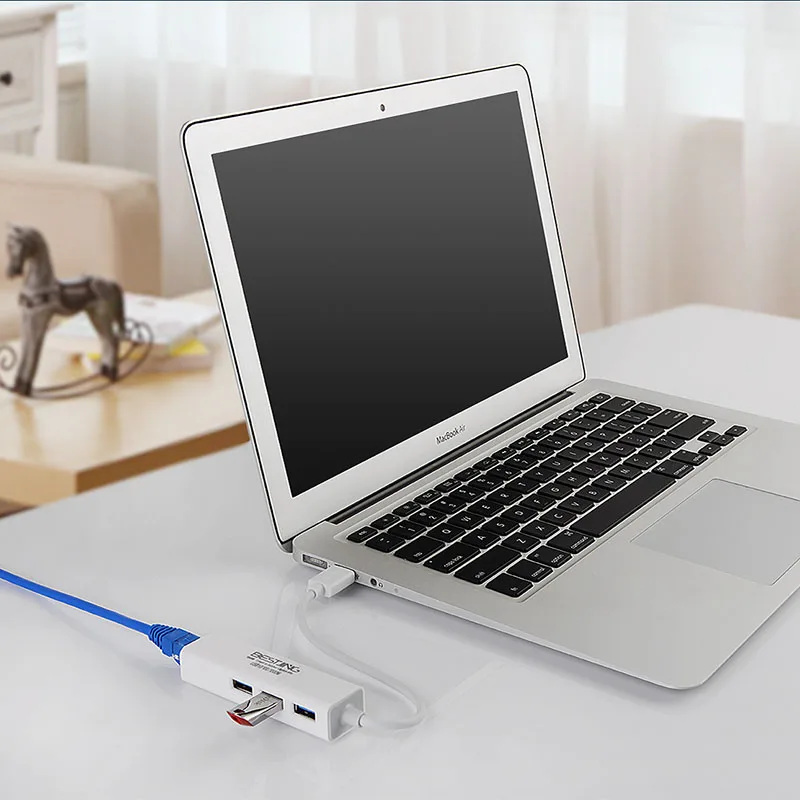 Bestjing серебро Алюминий USB Ethernet адаптер 2 0 3 до 10 100 1000 Gigabit высокой Скорость RJ45