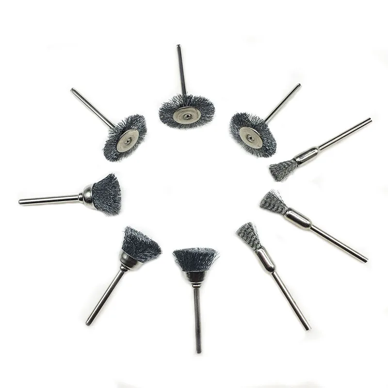 

YEODA 9PC Stainless Steel Wire Brush Bowl Brush T Type Brush Grinding Polishing Rust Removing Electric Grinding Accessories