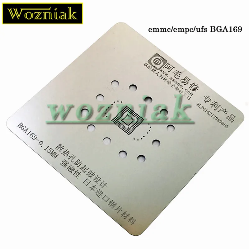 EMMC EMCP UFS BGA 153 162 169 186 221 254 универсальная платформа для технического обслуживания посадки жестяной сетки костюм чипа ремонтные инструменты - Цвет: 169