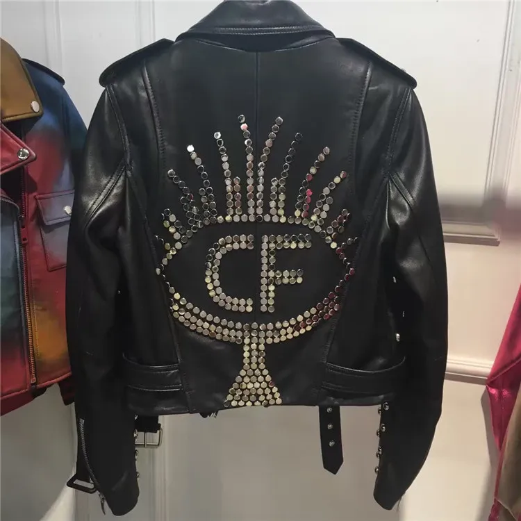 Женская кожаная куртка из натуральной овчины|jacket jacket|jacket leather jacketjacket women |
