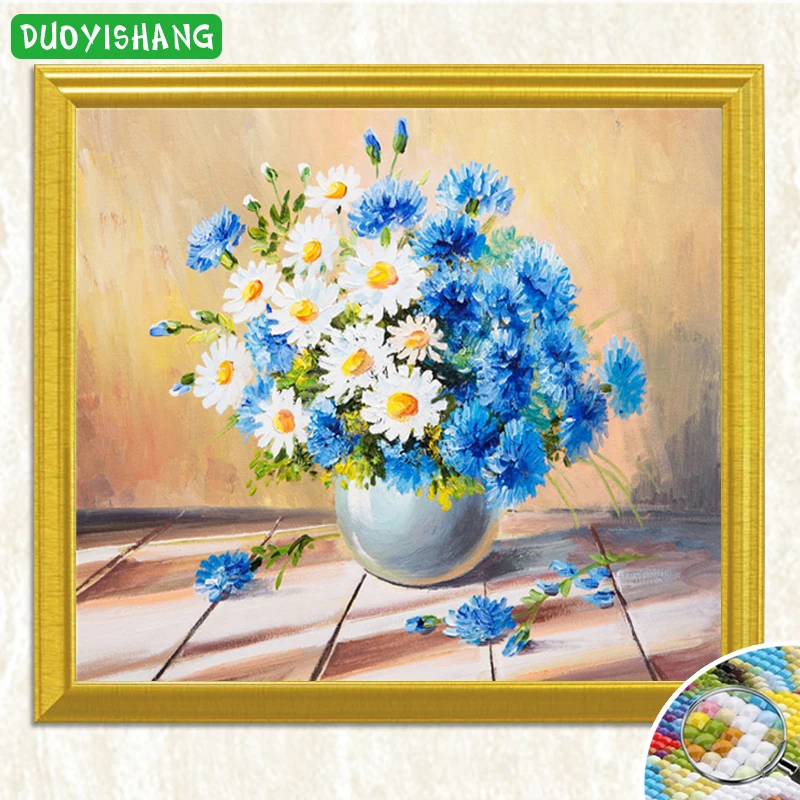 DUOYISHANG 5D DIY Алмазная картина маргаритки цветы Полностью квадратная вышивка