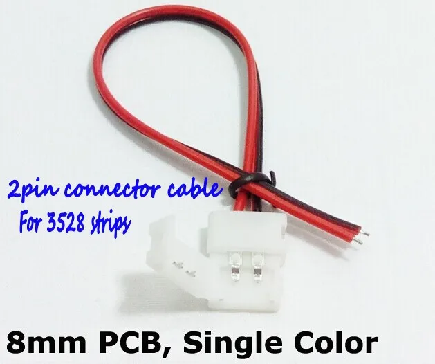 

20Pcs 8MM 2 pin LED connector with 15cm wire Free shipping