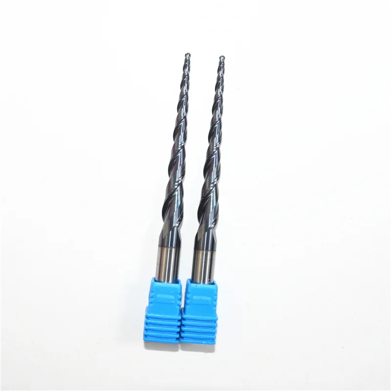 D8mm* R1* 60C* 100L, HRC55 CNC TiALN твердосплавные концевые фрезы, деревообрабатывающие конические фрезы, 2 флейты Коническое шаровое Фрезерование резак