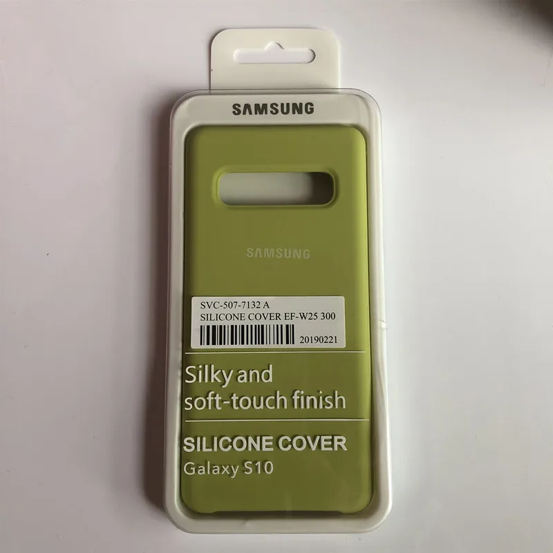 Жидкий силиконовый чехол samsung Galaxy S10 Plus, шелковистый мягкий на ощупь защитный чехол на заднюю панель для samsung S10+ S10E box