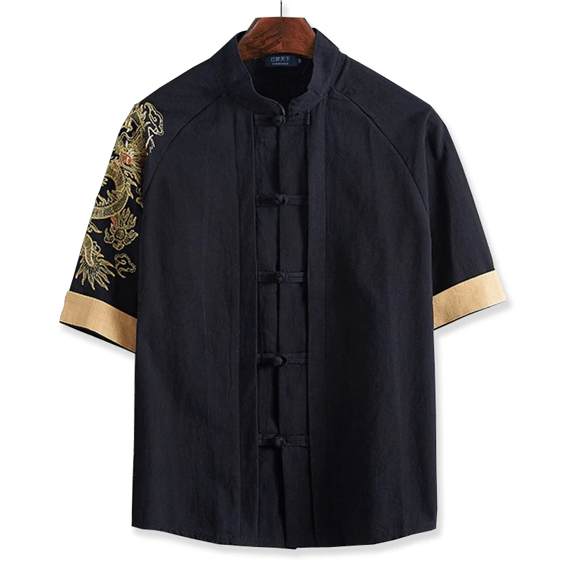 

Free shipping short-sleeve T-shirt 7XL 8XL 10XL 165cm Linen male big o-neck t shirt Chinese style fat guy plus size men's Casual