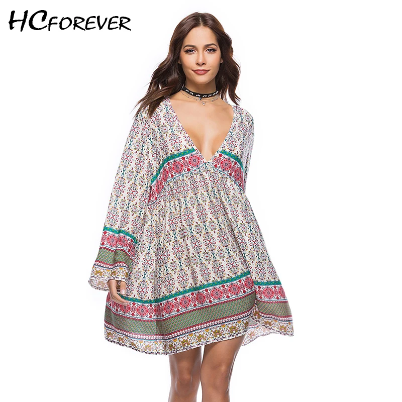 Сексуальная Boho платье Для женщин летние пляжные 2018 Повседневное с длинным