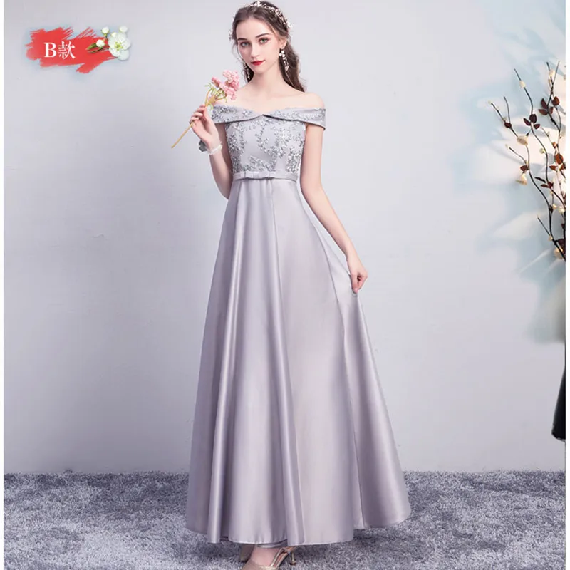 Женское длинное платье с вырезом лодочкой со шнуровкой|Платья подруги невесты| |