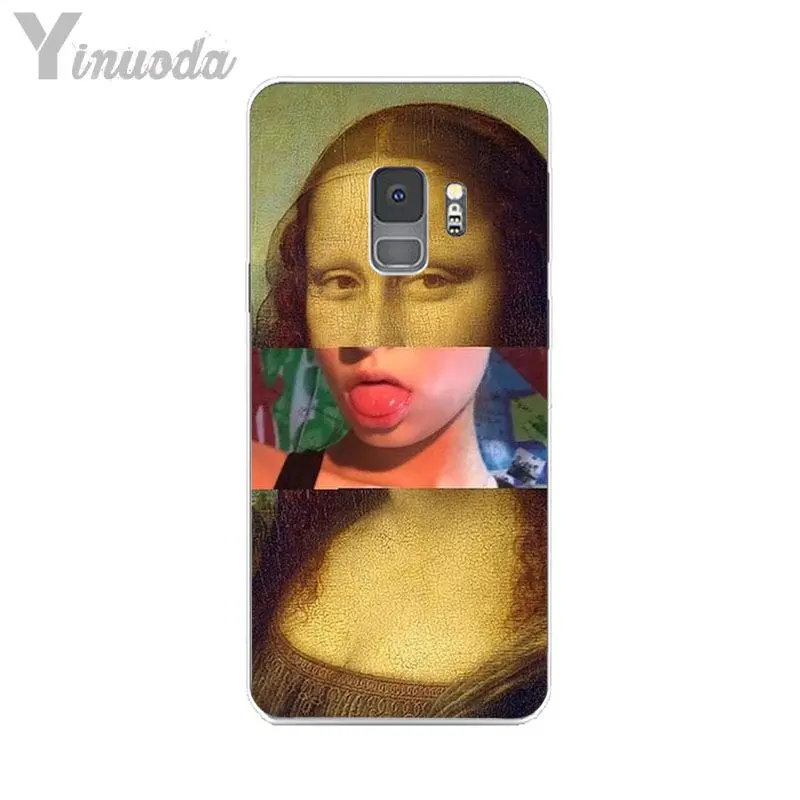 Yinuoda Ван Гог Мона Лиза Девушка жемчужные серьги Art Прозрачный чехол для телефона