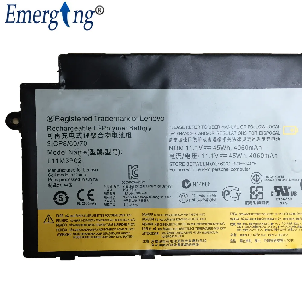 Аккумулятор для ноутбука Lenovo IdeaPad U31 11 1 В 45 Вт/ч новый оригинальный аккумулятор U510