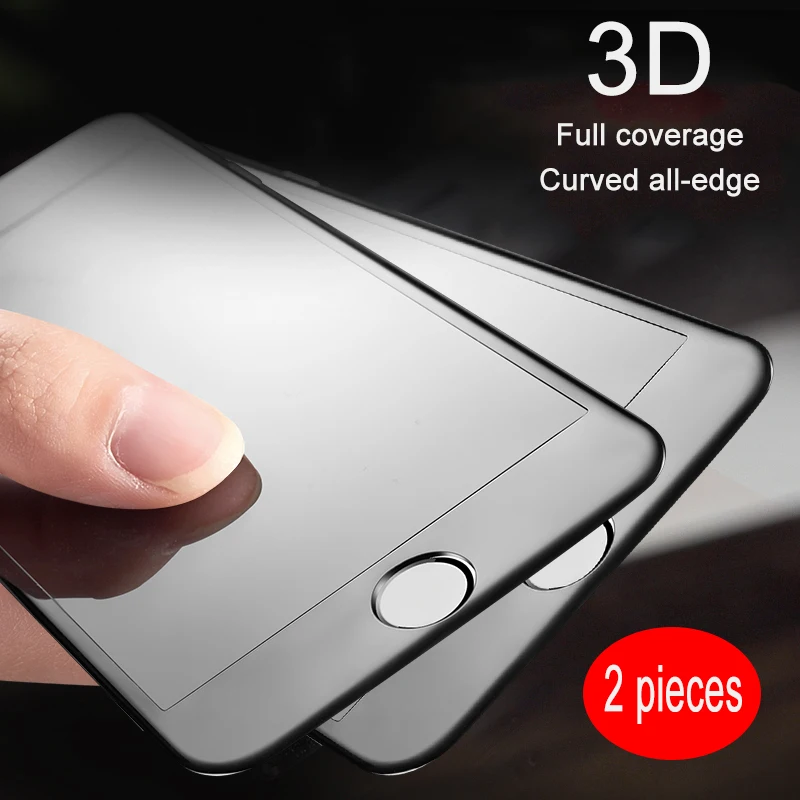 3D изогнутый край Полное покрытие экрана протектор для iPhone 7 8 Plus X Закаленное