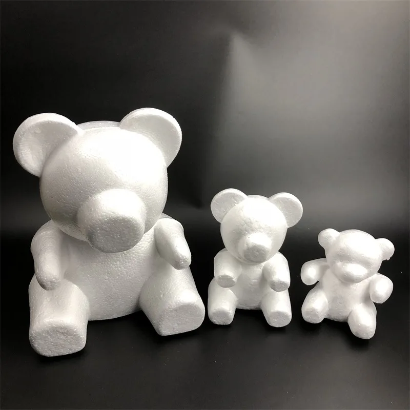 

15/20/35CM Modeling Polystyrene Styrofoam White love Bear Foam Crafts For DIY valentine's Gifts Party Supplies Decoration