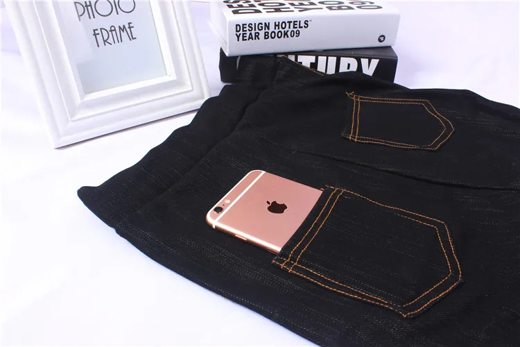 Супер эластичные повседневные штаны из искусственного денима Лидер продаж