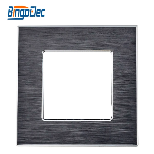Три цвета 86*86 мм Одиночная алюминиевая рамка для разъема маркировка CE |socket frame|color