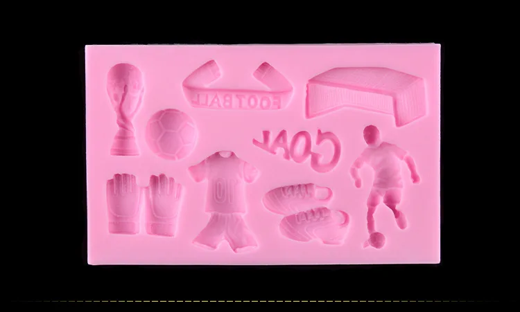 1 шт. 3D формы для мастики футбольной серии силиконовая форма мыло свечей