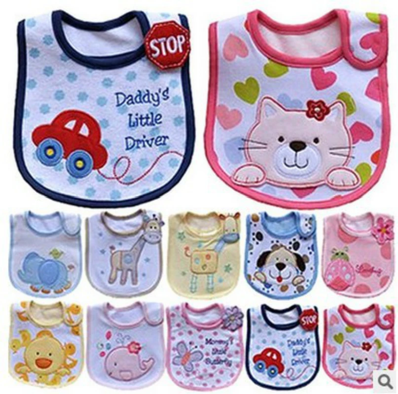 Трехслойный водонепроницаемый детский нагрудник хлопковые Мультяшные Детские