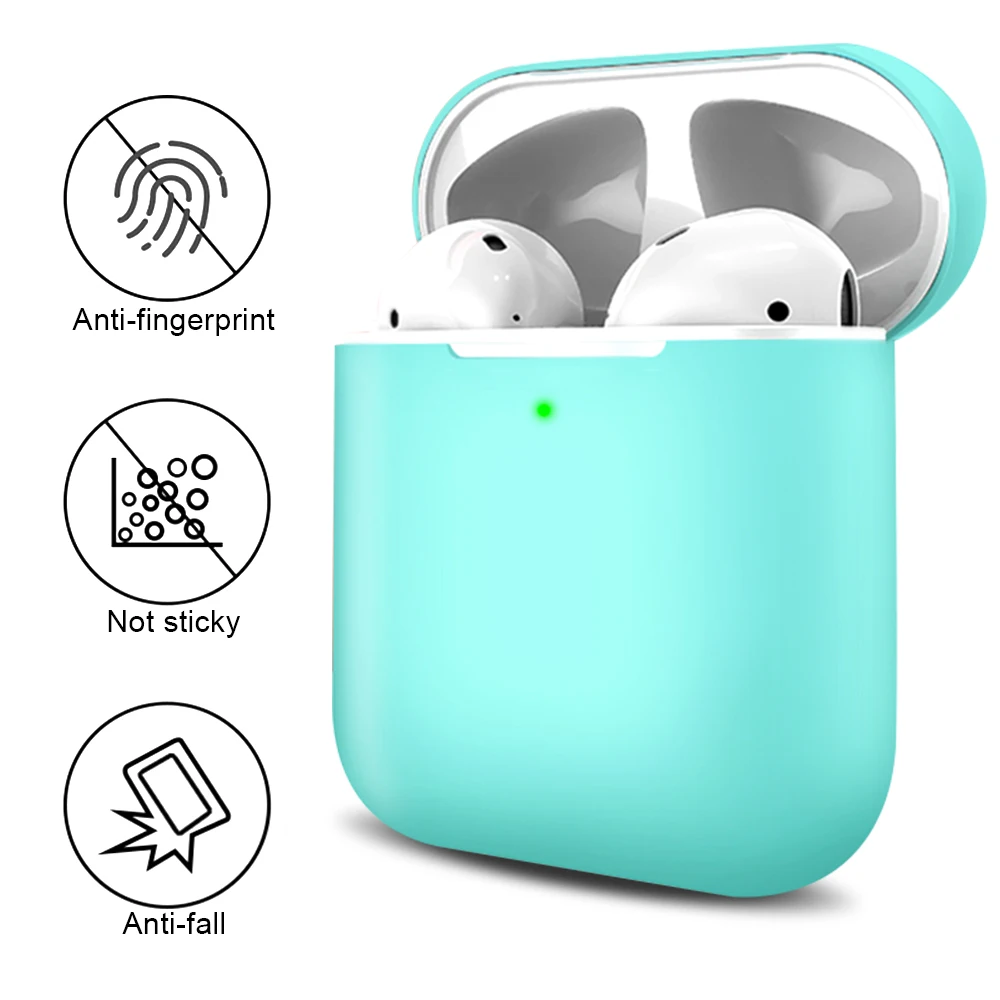 Мягкий силиконовый чехол для Apple Airpods 2 противоударный AirPods наушники ультра тонкие