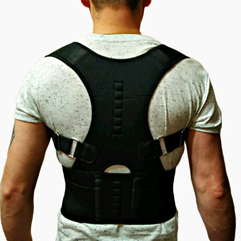Бандаж для плеча обратно осанки спины женщин корректор белый черный мужчин AFT