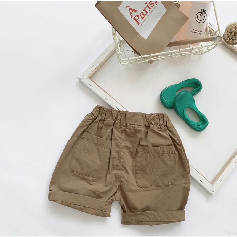 Модные 3 вида цветов шорты из чистого хлопка в Корейском стиле для мальчиков От 1