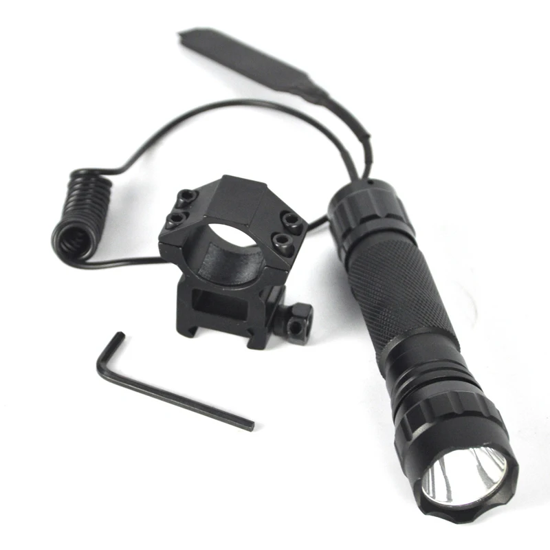 BORUiT 1200LM XML T6 светодиодный WF 501B тактический флэш светильник алюминиевый