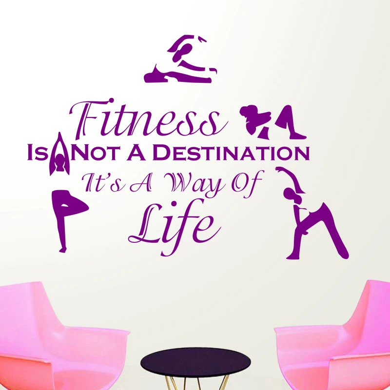 Yoga Fitness Club Decal Gym Sticker Decor Posters Vinyl Decoracion Wall Decals Mural Car | Дом и сад