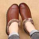 ZZPOHEженская зимняя обувь; Мягкая Нескользящая хлопковая обувь для мам; Женские зимние ботильоны на плоской подошве; Бесплатная доставка