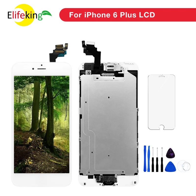 50 шт./лот полный комплект ЖК дисплей для iPhone 6 Plus сенсорная панель экрана замены с