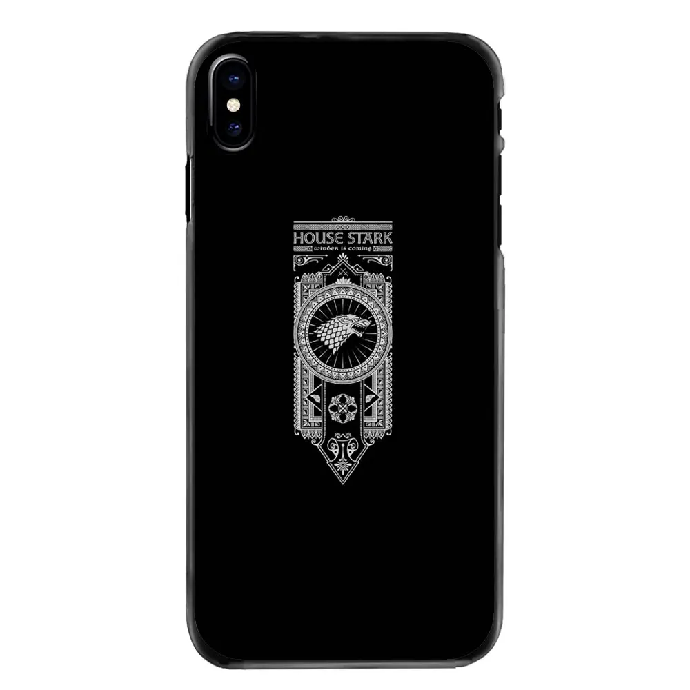 Covers Game of Throne House Stark Wolf Symbol Logo Print For iPhone 4 4S 5 5S 5C SE 6 6S 7 8 Plus X XR XS Max iPod Touch |