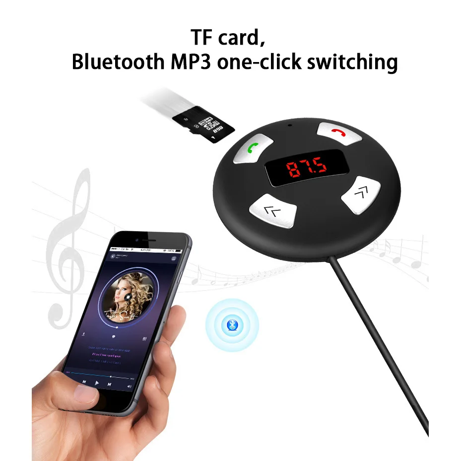 Bluetooth FM/радио передатчик автомобильный аудио музыкальный приемник комплект с
